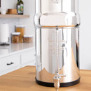 Big Berkey Gravity-Fed Water Filter System with 2 Black Berkey Elements Plus Deluxe 7" Stainless Steel Berkey Water View Spigot
