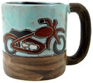 Mara Stoneware Mug - Motorcycles 16 oz.