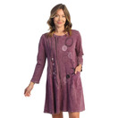 Jess & Jane Mineral Washed Dress w/Patch Pockets M86 (X-Large, Lollipop Plum)