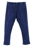 Jess & Jane Women's Mineral Washed Cotton Legging Capri - Medium, Denim