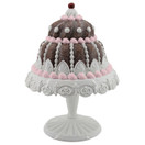 December Diamonds Gingerbread Sweet Shoppe Cake with Cherry Figurine - Adorable Christmas Ornament