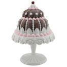 December Diamonds Gingerbread Sweet Shoppe Cake with Cherry Figurine, Adorable Christmas Ornament