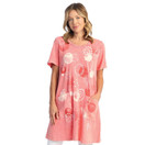 Jess & Jane Mineral Washed Cotton Dress M78 (3X, Magic Dots Coral)