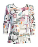 Jess & Jane Women's Villa Cotton Tee Shirt Top 1X, White