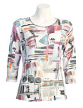 Jess & Jane Women's Villa Cotton Tee Shirt Top 1X, White
