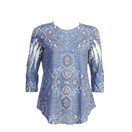 Jess & Jane Burnout Tunic Top - AJ2 (Blue Moon)