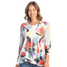 Jess & Jane Burnout Tunic with Mesh Contrast X-Large, Peony