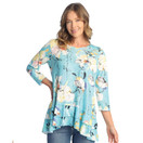 Jess & Jane Light-Knit Layered Tunic Top LK4 (1X, Bora Bora)