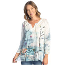 Jess & Jane High-Low Tunic with Chiffon Border - Large, Juliana