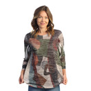 Jess & Jane Burnout Tunic Top - AJ2 (Milan Abstract)