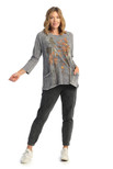 Jess & Jane Women's Nordic Mineral Washed Patch Pocket Cotton Tunic X-Large, Grey