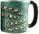 Mara Stoneware Mug - Sage Leaves - 16 oz