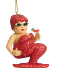 December Diamonds Strawberry Margarita Ornament-Glitter Sparkles 55-90380