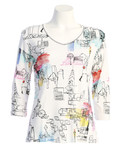 Jess & Jane Women's Manhattan Cotton Tee Shirt Top - 1X, White