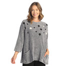 Jess & Jane Mineral Washed Gauze Tunic w/ Pockets, Small - M103