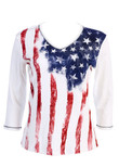 Jess & Jane Old Glory Cotton Top - Small, White