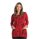 Jess & Jane Pocket Tunic Top CS4 (Large, Creativo Red)