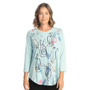 Jess & Jane Mineral Washed A-Line Tunic Top Mint Tiffany