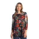 Jess & Jane Women's Sonata Tunic Top with Chiffon Hem - Medium, Valencia