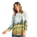 Jess & Jane Burnout Tunic Top AJ2 (Cypresses)