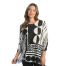 Jess & Jane Women's Sonata Tunic Top with Chiffon Hem - 2X, Bebop