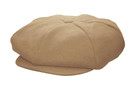 Emstate Mens Melton Wool 8 Panel Applejack Newsboy Baker Boy Cap Made in USA One Size, Camel