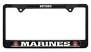 Marines Retired Black License Plate Frame