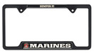 Marines Semper Fi Open Black License Plate Frame - Semper Open Black