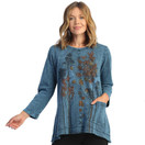 Jess & Jane Mineral Washed Medium Weight Tunic M88 (Medium, Nordic Sapphire Blue)
