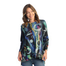 Jess & Jane French Brushed Knit Tunic FB8 (Medium, Geo Pop)