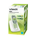 VTech CS6114 DECT 6.0 Cordless Phone with Caller ID/Call Waiting, White/Grey with 1 Handset, 3.50 x 3.50 x 7.00 Inches