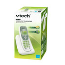 VTech CS6114 DECT 6.0 Cordless Phone w/ Caller ID/Call Waiting, White/Grey with 1 Handset, 3.50 x 3.50 x 7.00 Inches