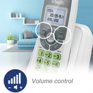 VTech CS6114 DECT 6.0 Cordless Phone w/ Caller ID/Call Waiting, White/Grey with 1 Handset, 3.50 x 3.50 x 7.00 Inches