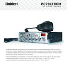 Uniden PC78LTXFM Professional 40-Channel CB Radio with Dual-Mode AM/FM, Integrated SWR Meter, PA/CB Function, Hi Cut, RF/Mic Gain Control, and Instant Channel 9