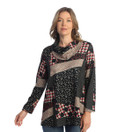 Jess & Jane Abstract Print Brushed Knit Tunic FB4 (Large, Dot Dot)