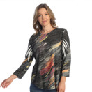 Jess & Jane Burnout Tunic Top AJ2 (Small, Dunes)