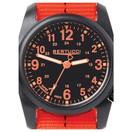 BERTUCCI 11042 - DX3 Field Resin Dash-Striped Drab Orange Nylon Strap Black Dial Watch