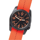 BERTUCCI 11042 DX3 Field Resin Dash-Striped Drab Orange Nylon Strap - Black Dial Watch