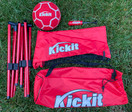 Kickit The Original Soccer Tennis Game | Where Soccer Meets Tennis | Portable 6.5 x 2 Foot Net Soccer Tennis Ball | Play Outdoors, Indoors, Backyard or Beach…