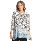 Jess & Jane Women's Sonata Tunic Top with Chiffon Hem - X-Large, Panthera