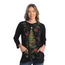 Jess & Jane Women's Coloring Mineral Washed Patch Pocket Cotton Tunic - 3X, Evergreen Jet Black