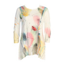 Jess & Jane Women's Sonata Tunic Top with Chiffon Hem - 1X, Hana