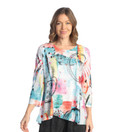 Jess & Jane Burnout Tunic with Mesh Contrast - X-Large, Miami