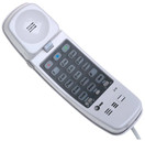 AT&T 210 Basic Trimline Corded Phone, No AC Power Required, Wall-Mountable | White