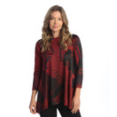 Jess & Jane Slinky-Like Knit Tunic - Large, Montecito Red