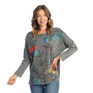 Jess & Jane Mineral Washed Top M98 (X-Large, Manhattan Charcoal)