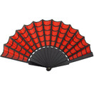 Gothic Scallop Fabric Hand Fan Spiderweb Folding Fan