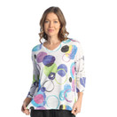 Jess & Jane Burnout Hi-Low Tunic Top AJ3 (X-Large, Marbles)