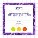 Zum Mist Room and Body Spray - Lavender-Mint 4 fl oz (2 Pack) (Lavender Mint, 4 Fl Oz (Pack of 1)