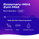 Indigo Wild Zum Mist Room and Body Spray - Rosemary-Mint - 4 fl oz (2 Pack)